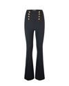 ELISABETTA FRANCHI CREPE FLARED TROUSERS WITH BOOTIES