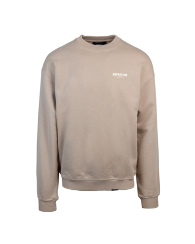 Represent Dove Grey Owners Club Sweatshirt In 227stucco