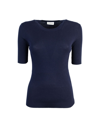 P.a.r.o.s.h Leila Ribbed Knit Wool Top In 012blu