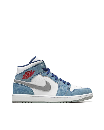 Nike Jordan 1 Mid Se French Blue Light Steel (gs) In Azzurro