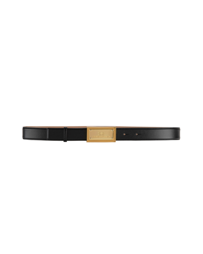 Elisabetta Franchi Logo Plaque Buckled Belt In 110nero