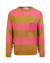 AMARANTO STRIPED SWEATER WITH FRINGES