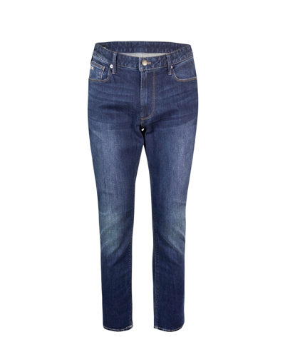 Emporio Armani Jeans Washed Slim Fit In 941