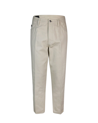 Emporio Armani Sand Loose Fit Chinos In 01j5