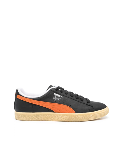 PUMA SNEAKER CLYDE VINTAGE BLACK/ORANGE