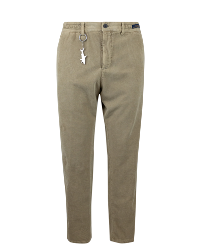 Paul & Shark Trousers With Drawstring In Soft Touch Velvet In 629ghiaccio