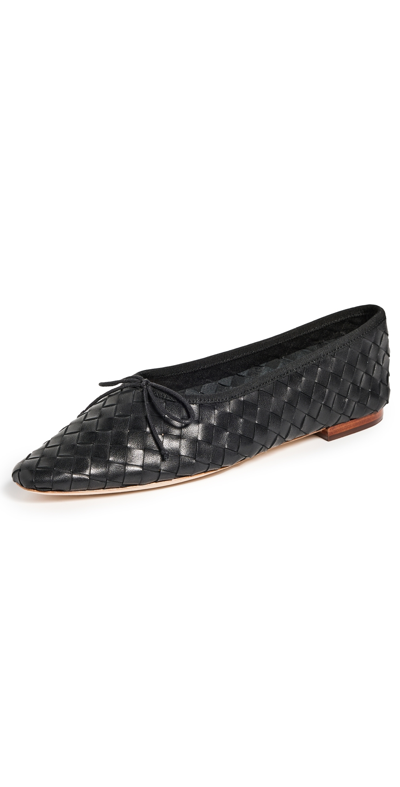 Loeffler Randall Landry Woven Flats Black 9