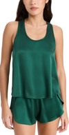 Lunya Racerback Washable Silk Short Pajamas In Hum Forest