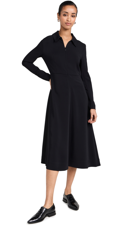 Co Long Sleeve Shirt Dress Black S