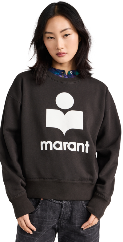 Isabel Marant Étoile Marant Etoile Mobyli Sweatshirt With Flocked Logo In Black