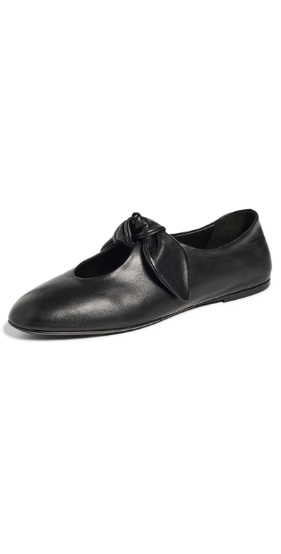 Co Women's Bow Leather Flats In Black