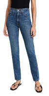 Co Hi-rise Tapered Denim Jeans Indigo 24 In Indigo