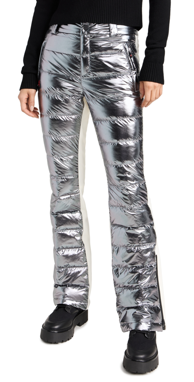 Perfect Moment Talia Quilted Pants Silver Hp Foil M