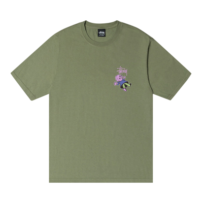 Pre-owned Stussy Dollie Pigment Dyed Tee 'artichoke' In Green