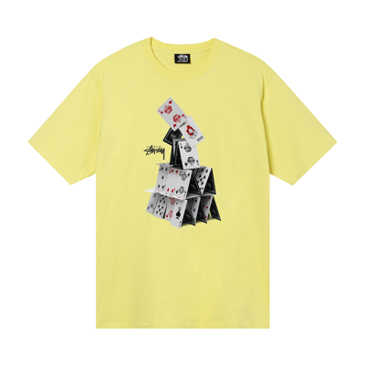 Pre-owned Stussy House Of Cards Tee 'yellow'