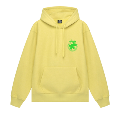 Pre-owned Stussy Beach Roots Hoodie 'yellow'