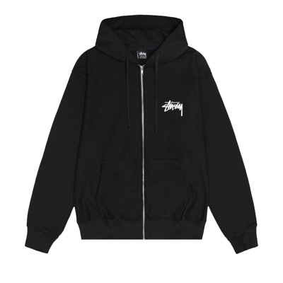 Pre-owned Stussy Shattered Zip Hoodie 'black'