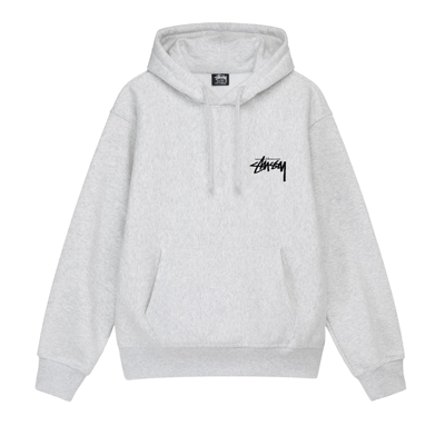 Pre-owned Stussy Plush Hoodie 'ash Heather' In Grey