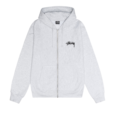 Pre-owned Stussy Shattered Zip Hoodie 'ash Heather' In Grey