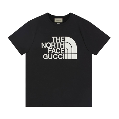 Pre-owned The North Face X Gucci Cotton T-shirt 'black/ivory'