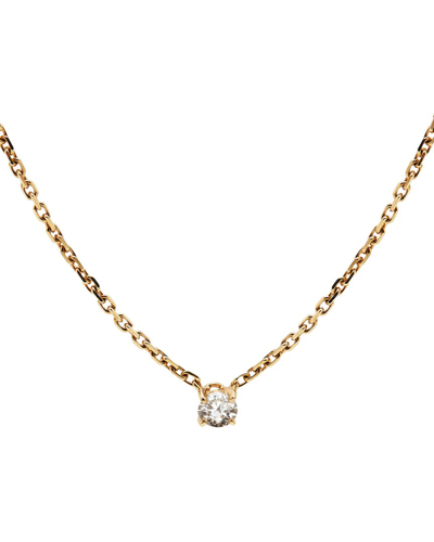 Cartier 1895 18k 0.26 Ct. Tw. Diamond Necklace (authentic ) In Gold