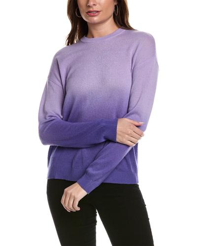 Amicale Cashmere Dip Dye Cashmere Sweatshirt In Purple