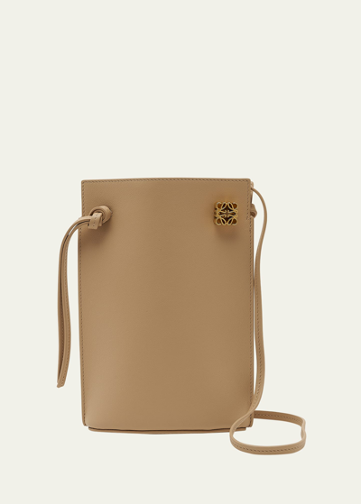 Loewe Dice Pocket Leather Shoulder Bag In Paper Craft