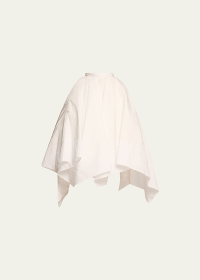 Christopher John Rogers Handkerchief Hem Full Midi Skirt In White