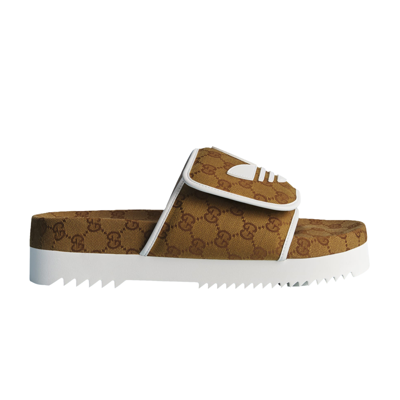 Pre-owned Adidas Originals Gucci X Slide Sandal 'mesa Gg Monogram' In Brown