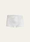 Hanro Men's Cotton Sport Trunks In White