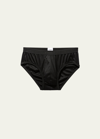 Zimmerli Men's Sea Island Briefs In Black In Black Pattern