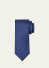 Charvet Men's Silk Check Tie In 8 Navy
