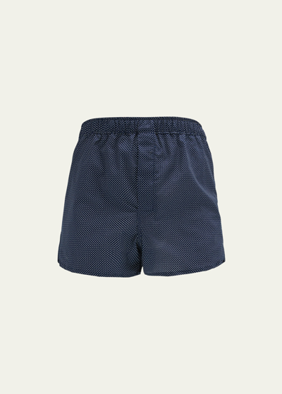 Derek Rose Men's Plaza 21 Polka Dot Cotton Boxers In Navy