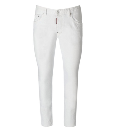 Dsquared2 White Cotton Denim Jeans