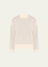 LISA YANG MEN'S TWO-TONE RIBBED CASHMERE SWEATER