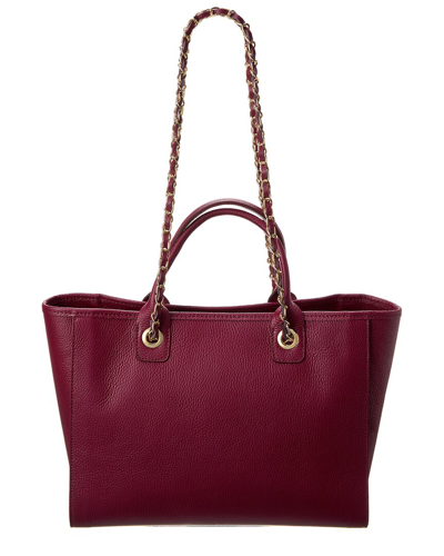 Persaman New York Beatrix Leather Tote In Red