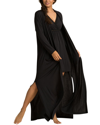 Barefoot Dreams Luxe Milk Jersey Duster Robe In Black