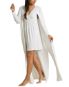 Barefoot Dreams Luxe Milk Jersey Duster Robe In White
