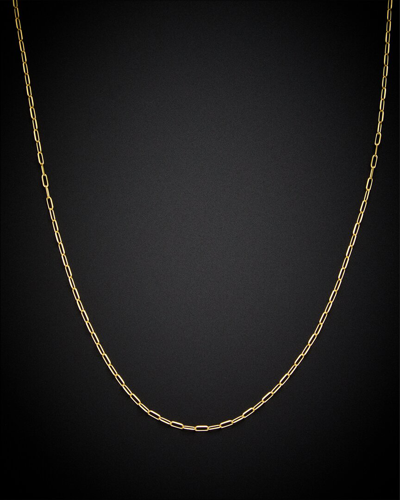 Italian Gold 14k  Paperclip Chain Necklace