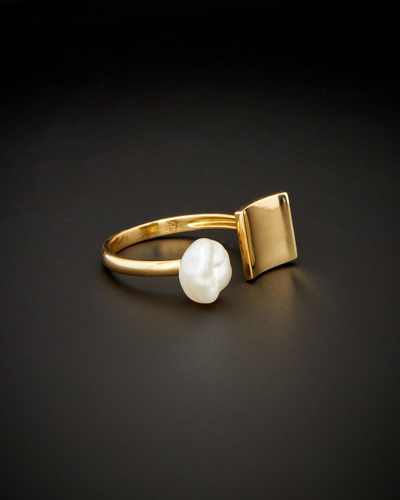 Italian Gold 18k  Pearl Ring