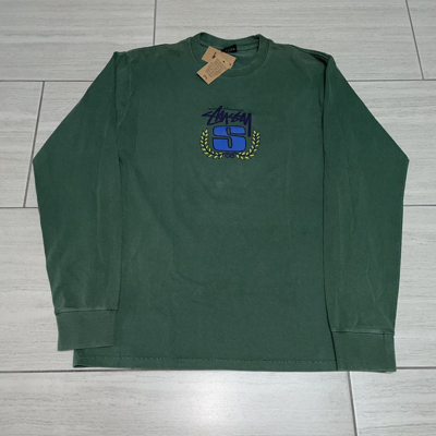 Pre-owned Stussy Garment Dyed Longsleeve In Green