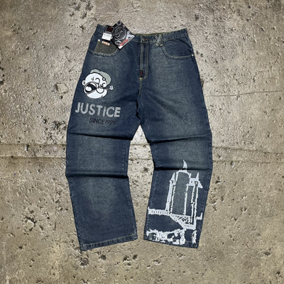 Pre-owned Jnco X Southpole Crazy Vintage Y2k Baggy Jeans Jnco Wide Leg Skater Unique In Blue