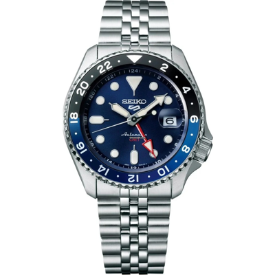 Seiko 5 Sports Automatic Blue Dial Mens Watch Ssk003k1 In Black / Blue