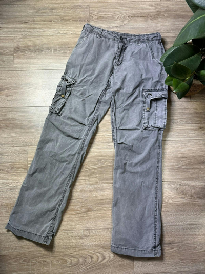 Pre-owned Vintage Japanese  Smoke Grey Utility Cargo Streetwear Pants