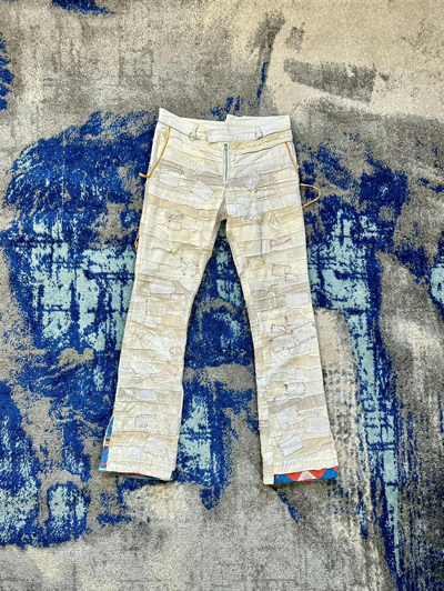 Pre-owned Undercover Ss03 « Scab » Patchwork Jeans In White