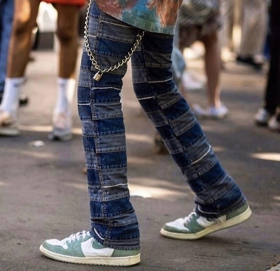 パンツ HYSTERIC GLAMOUR HG Patch denime pants Hysteric Glamour Cargo Patchwork Jeans Blue Denim Waist 30