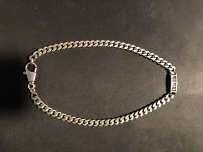 Pre-owned Heron Preston Cuban Link Chain In Silver