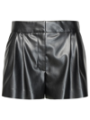 STELLA MCCARTNEY STELLA MCCARTNEY BLACK VEGAN LEATHER SHORTS