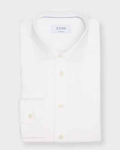 Eton Twill-cotton Shirt In White