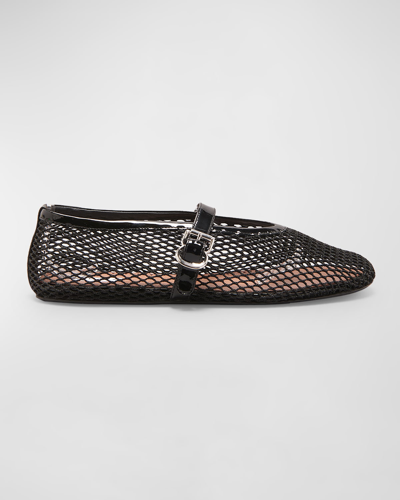 ALAÏA MESH MARY JANE BALLERINA FLATS